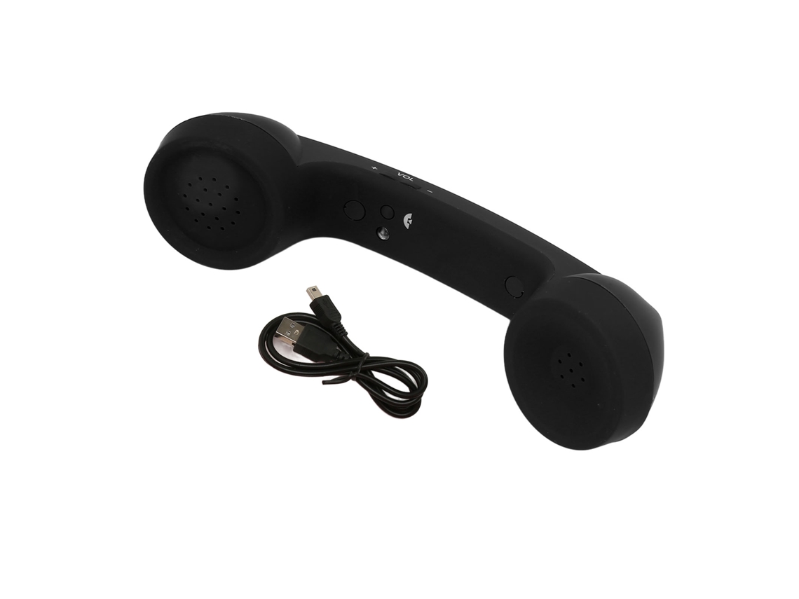 Auriculares Bluetooth Inalámbricos Recargables De Estilo Retro Con Receptor Antirradiación - Negro