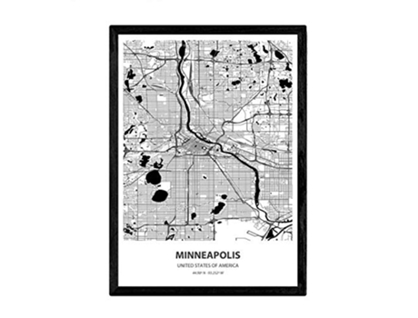 Poster NACNIC Mapa de Minneapolis USA (A3)