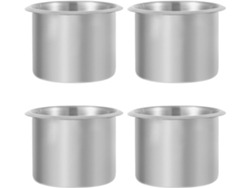 Juego De 4 Portavasos Empotrados De Acero