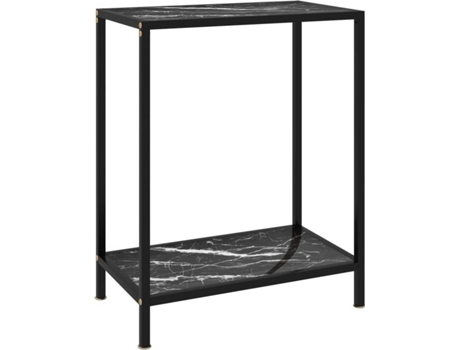 Mesa consola VIDAXL Negro Cristal (60x35x75 cm)
