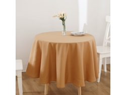 Mantel Anti-Manchas Redondo Marrón Claro 180Cm-BOD HOME