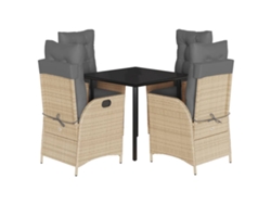 Maison Exclusive - Set Comedor De Jardín 5 Pzas Con Cojines Ratán Sintético Beige
