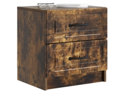 Maison Exclusive - Armario De Noche 2 Pcs Roble Ahumado 43 X 34,5 X 44,5 Cm