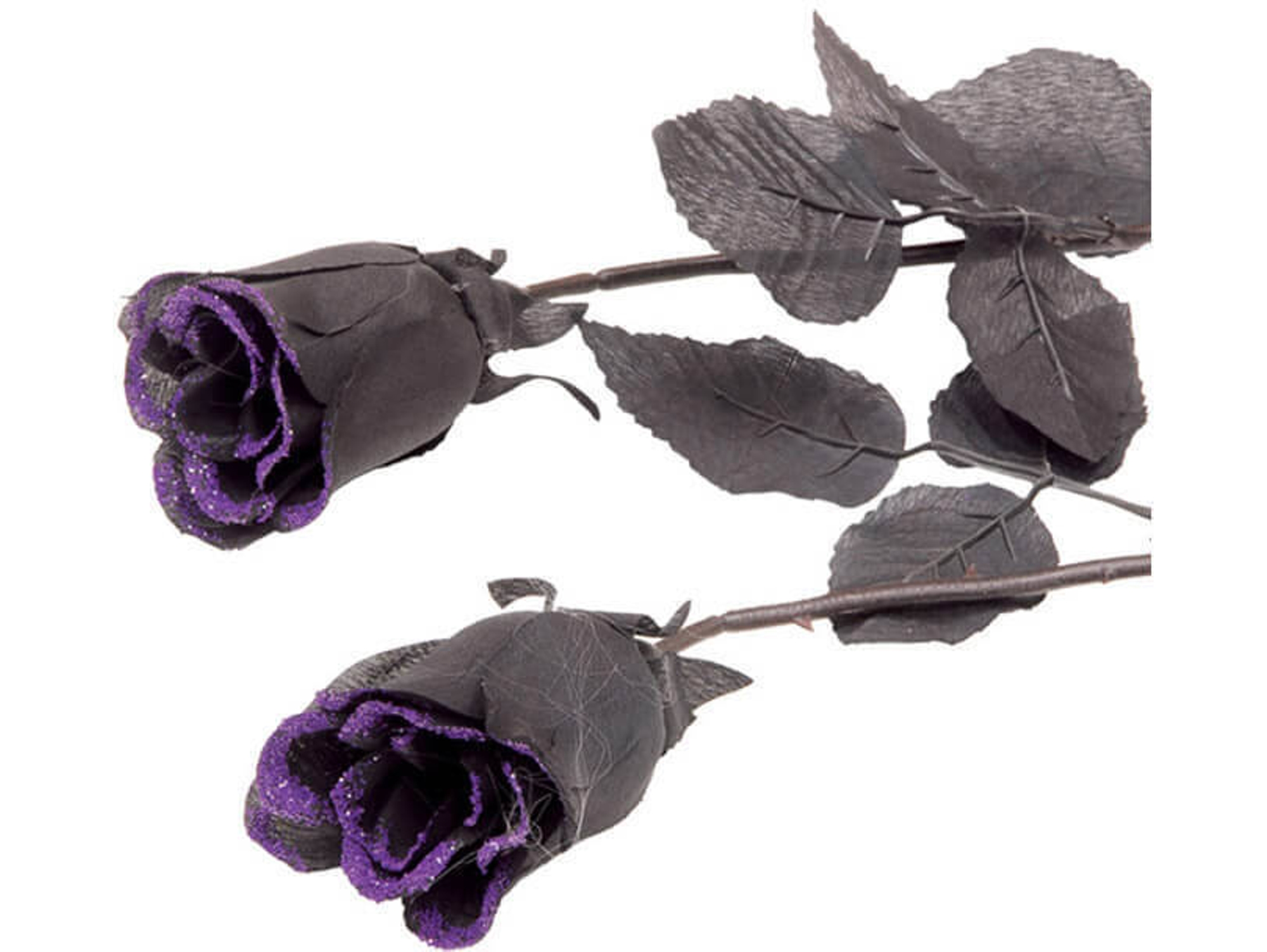 Decoraciones de Halloween DISFRAZZES Rosa Negra con Purpurina Morada