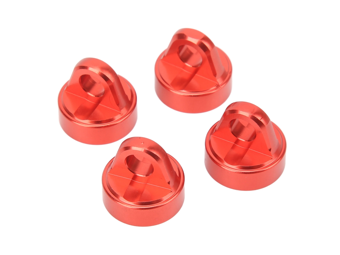 4 Cubiertas Superiores De Amortiguadores Rc De Aleación De Aluminio Para Losi 1/10 Tenacity Pro 4wd Brushless Sct Rojo