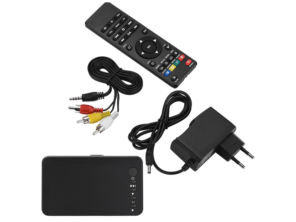 Reprodutor De Multimídia Hd 1080p Com Interface Hdmi E Controle Remoto Ir, Suporta Vídeo E Áudio