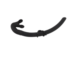 Tubo de respiración de buceo plegable con boquilla suave de silicona y esnórquel negro