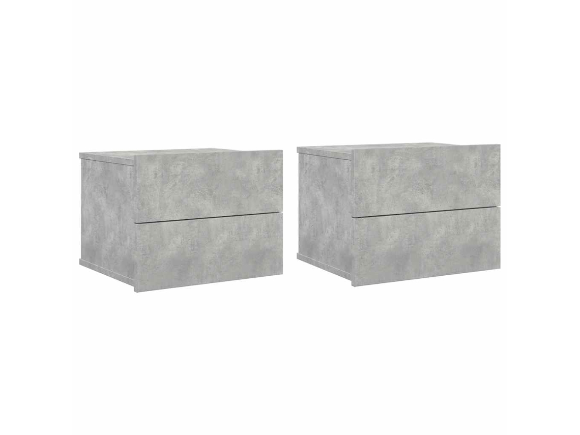 Juego de 2 mesitas de noche Derivative Wood Grey MAISON EXCLUSIVE 40x30x30 cm