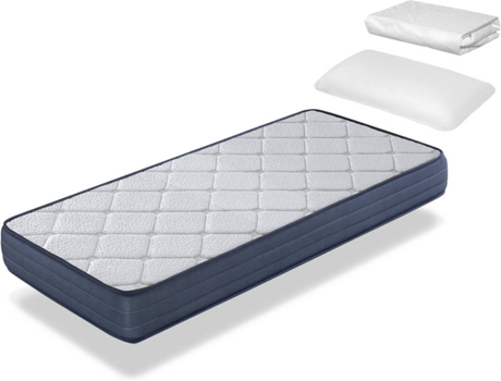 Pack Colchón + 1 Almohada viscoelástica 90x35 + 1 Protector Colchón 90x190 cm DORMALIT Laura (90x190 cm)