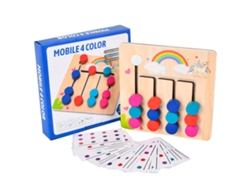 Brinquedo Educativo Montessori Madeira 4 Cores Treinamento Lógico Para Pré-escola Ads