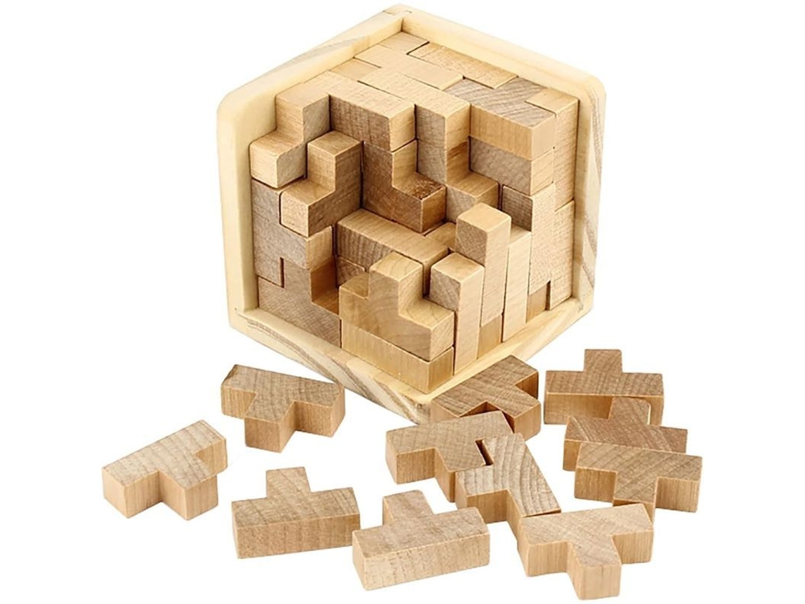 Rompecabezas Educativo 3d De Madera En Forma De T Para Niños Y Adultos (2025) Con Caja De Regalo.