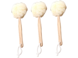 Juego De Baño De 3 Piezas Con Asa, Esponja De Baño Y Exfoliante Corporal Suave.