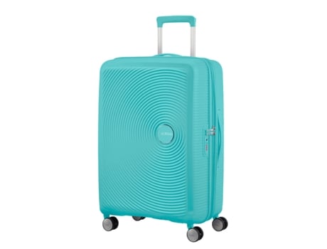 Maleta De Viaje AMERICA TOUSRISTER Soundbox (Média - 67Cm - Expansível - 4 Rodas - 3,7 Kg) Azul Piscina