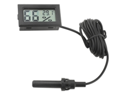Termómetro E Higienizador Digital Lcd Con Sonda De 1,5 M, Alta Precisión, Pantalla Grande, Material Negro De Primera Calidad.