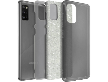 Carcasa Samsung Galaxy A41 AVIZAR Brillante Plateado
