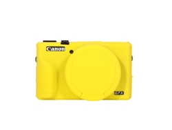 Funda de silicona HEXINYIGJLY para Canon G7x Mark II, extraíble, resistente a los arañazos, amarilla.