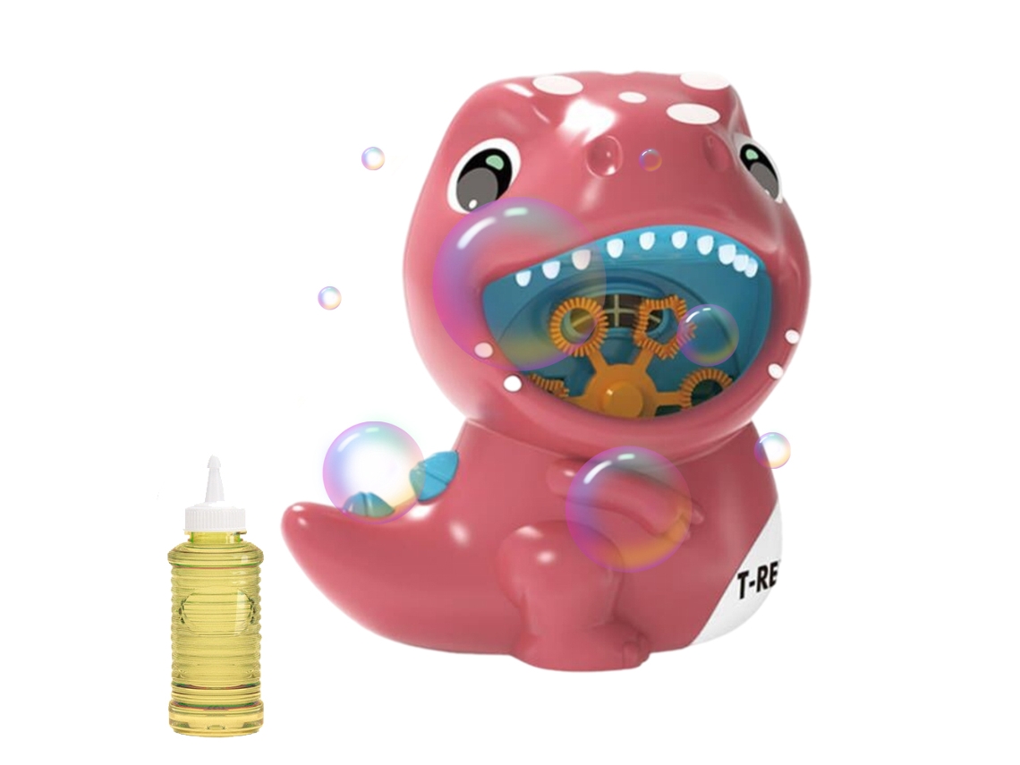 Ats-máquina De Burbujas De Dinosaurio Eléctrica Para Niños, Fabricador Automático Con Luces, Juguete Exterior, Regalo Para Niños