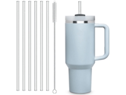 Pajita reutilizable para Stanley Cup, pajitas Tritan extralargas de 30 cm, repuesto para vasos de 400 a 590 ml, sin BPA, aptas para lavavajillas.