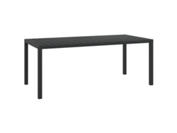 Mesa de jardín LOVELY HOME de aluminio y WPC en color negro (185 x 90 x 74 cm)