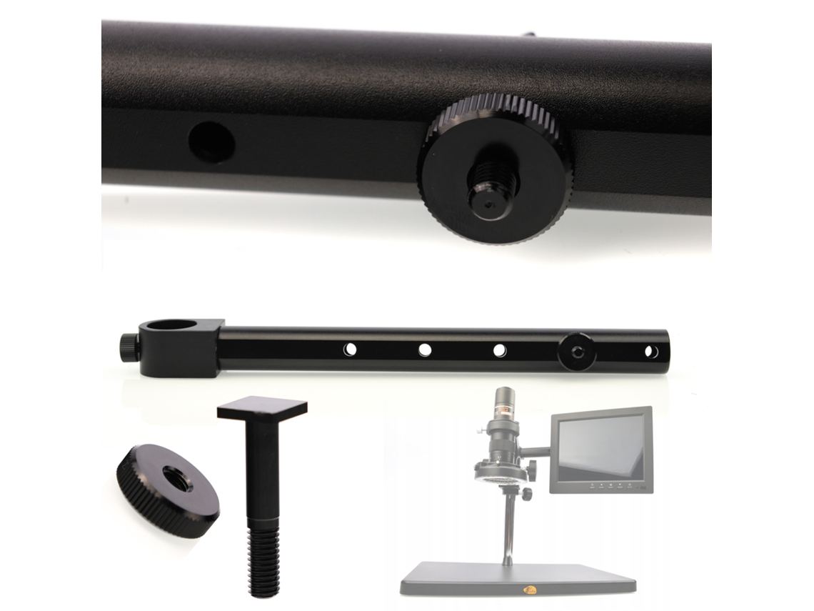 Soporte para pantalla de microscopio digital de 280 mm – Rotación de 360° | Montaje estable | Ajuste vertical