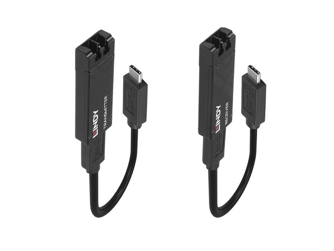 Extensor Fibra Óptica Usb 3.2 Tipo C 100M LINDY