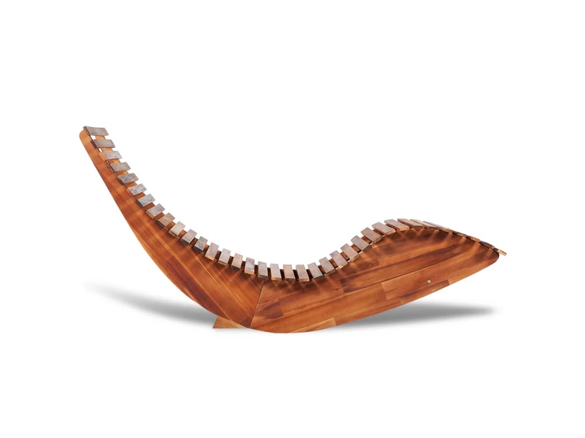 Tumbona | Tumbona De Exterior | Silla Mecedora De Madera De Acacia Wsd672537