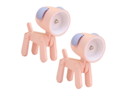 2 Piezas De Mini Luz Noturna Led - Rosa - Cachorrinho JEIIBRZUI