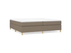 Maison Exclusive - Estructura De Cama Con Somier Tela Gris Taupe 200x200 Cm