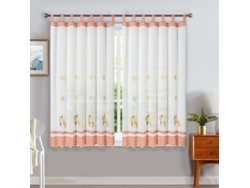 Cortinas de Cocina con Estampado Bordado - Individual