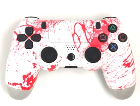 Mando KLACK compatible con PS4 PKLACKS4 (Bluetooth - Inalámbrico - Blanco, Rojo)