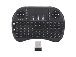 Teclado Sem Fio Com Touchpad Mini I8 Para Smart Tv Pc Android Multimídia Doméstica Preto