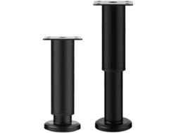 2 Patas Metálicas Minimalistas Para Muebles, Ajustables Y Estables (18-30 Cm), Para Camas Y Armarios.