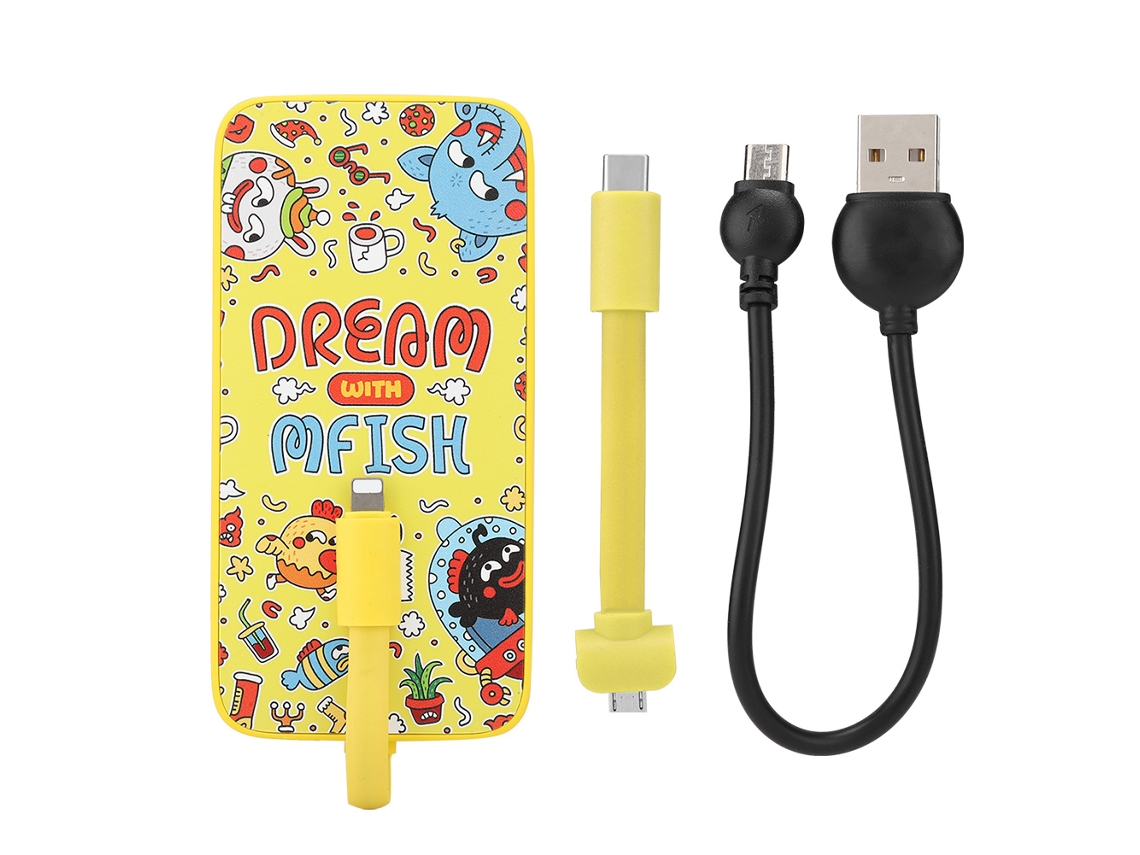 Batería Portátil (carga Portátil, Diseño Compacto) Serie De Viajes Mchoco-8000mah (amarillo)