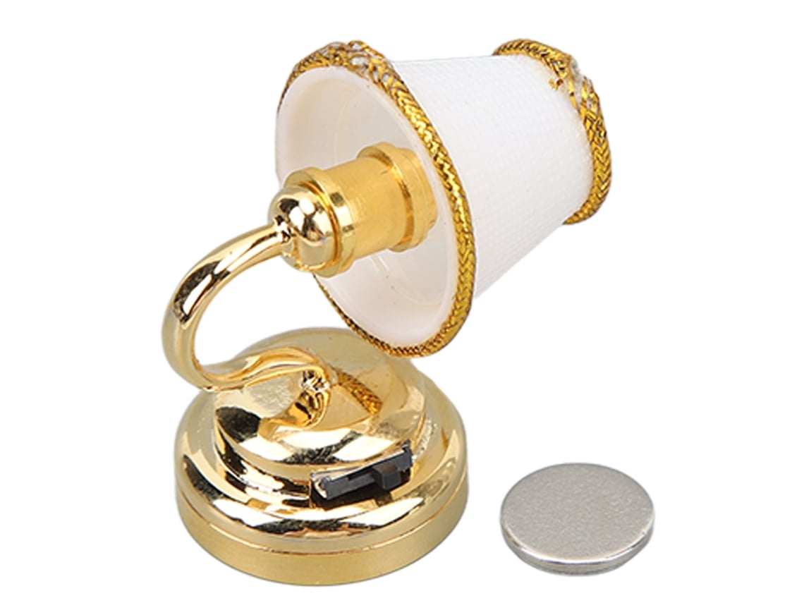 Lâmpada De Parede Miniatura Led Quente Metal 1/12 Para Casinha De Bonecas Decorativa