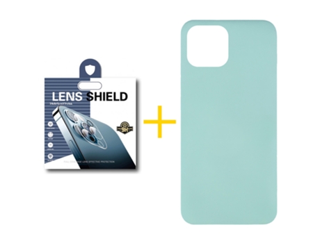 Conjunto de Protector de Pantalla para iPhone 12 SKYHE Silicona Líquida Verde (1un)
