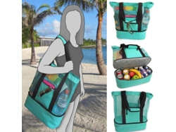 Bolsa De Picnic Para La Playa Con Aislamiento Térmico, Bolsa De Hielo De Doble Malla, Material De Nailon Duradero.