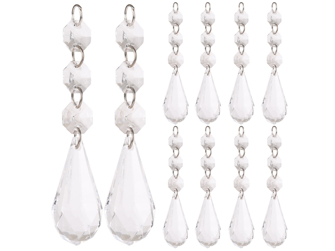 Colgante Decorativo Con Perla Acrílica Transparente Para Manualidades, Navidad Y Hogar (f)