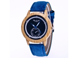 Reloj De Pulsera De Cuarzo Con Correa De Lona, Estilo Unisex, Esfera Redonda Sencilla, Azul, Zhoulianfa