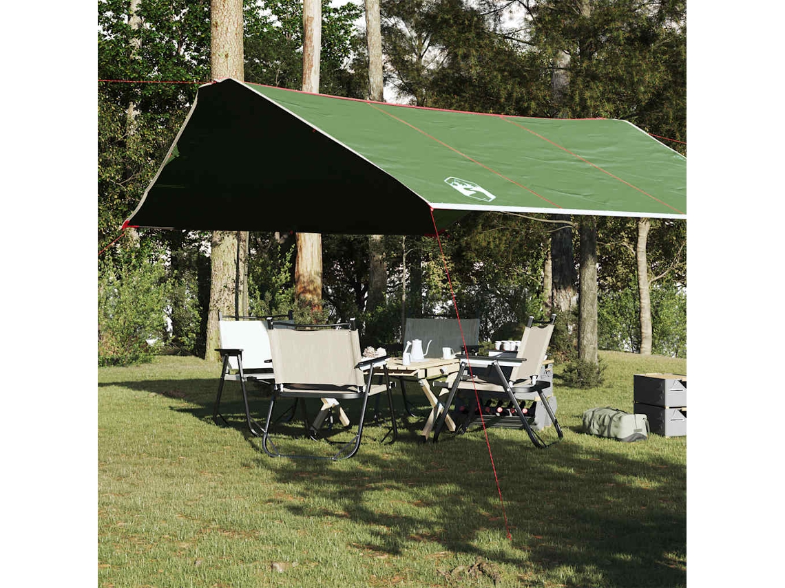 Lona de camping impermeable verde de 420x440 cm