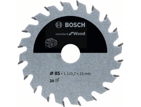 Disco de Sierra Circular BOSCH Para Sierra Sin Cables Standard para Madera 85x1.1/0.7x15 T20