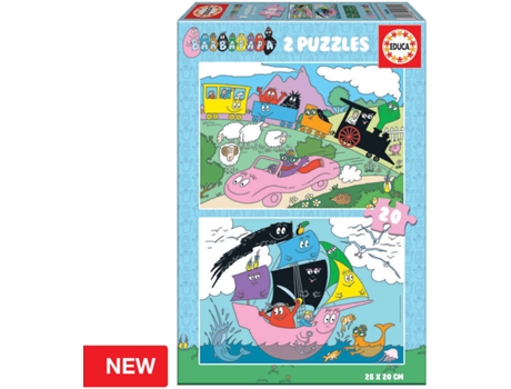 Puzzle EDUCA 2x Puzzle 20 Barbapapa (Edad Mínima: 3 Años - 40 Piezas)