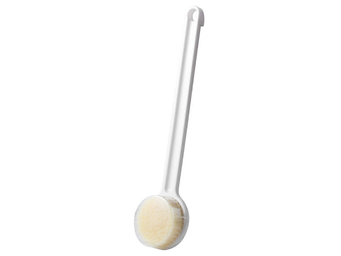 Cepillo de baño de mango largo para cabello suave, ideal para exfoliar productos de baño.