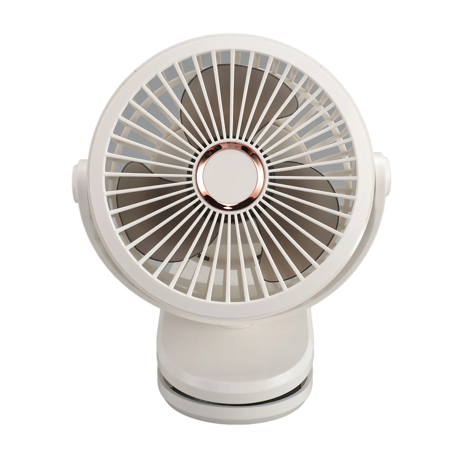 Ventilador De Carga Usb Con Clip De 10000 Mah (blanco), Ventilador De Refrigeración Giratorio De 360 Grados.