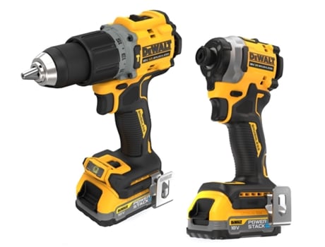 DEWALT DCK2050E2T-QW KIT XR 18V = DCD805 Taladro Percutor + DCF850 Atornillador Impacto + 2 baterías POWERSTACK + maletín TSTAK