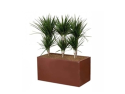 Jardinera Rectangular Acero Corten Unidad / 80x40x40 Cm