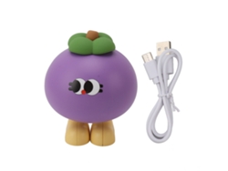 Lámpara de noche de silicona con forma de mango (modelo 2026) con 3 niveles de brillo, botón táctil, USB-C y batería de 500 mAh. Ideal para el dormitorio.