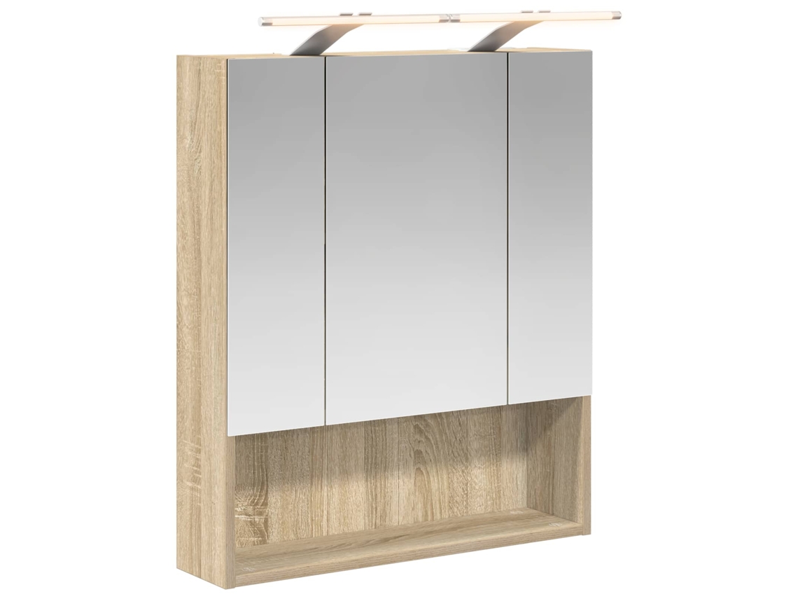 Maison Exclusive - Armario Con Espejo De Baño Roble Sonoma 60 X 14.5 X 70 Cm