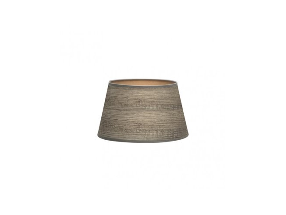 Pantalla Salma E27 Madera Gris 30dx22dx17h Conica Abierta