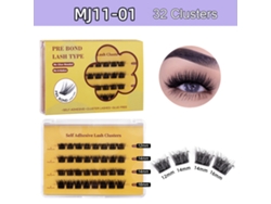 Kit De Pestañas Postizas Segmentadas: Sin Pegamento Y De Aspecto Natural.