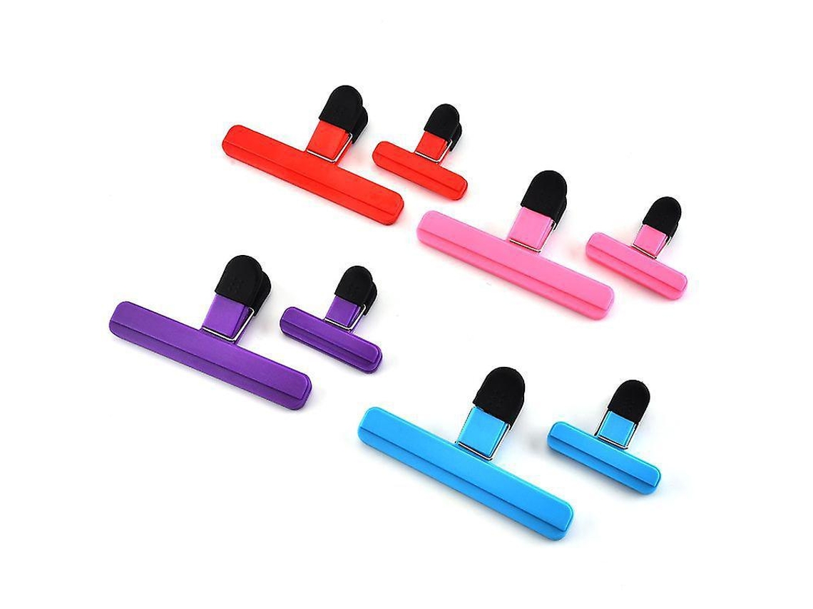 Pinzas grandes de Pascua con cierre hermético resistente (8 piezas) para bolsas de café y comida con asas - Colores surtidos